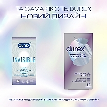 Prezerwatywy lateksowe ze smarem silikonowym „Ultra-cienkie” z dodatkowym smarem, 12 szt. - Durex Invisible Extra Lube — Zdjęcie N4