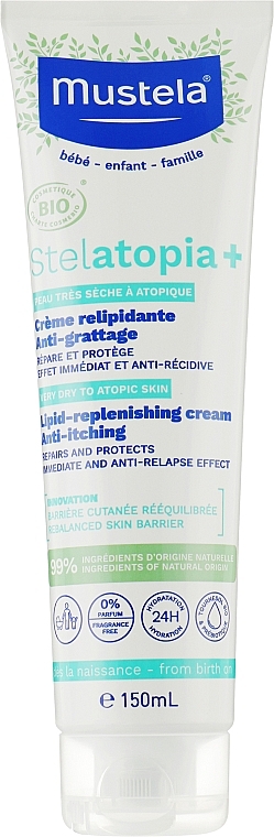 PRZECENA! Organiczny lipidowo-naprawczy krem przeciw swędzeniu - Mustela Stelatopia+ Organic Lipid-Replenishing Anti-Itching Cream * — Zdjęcie N1