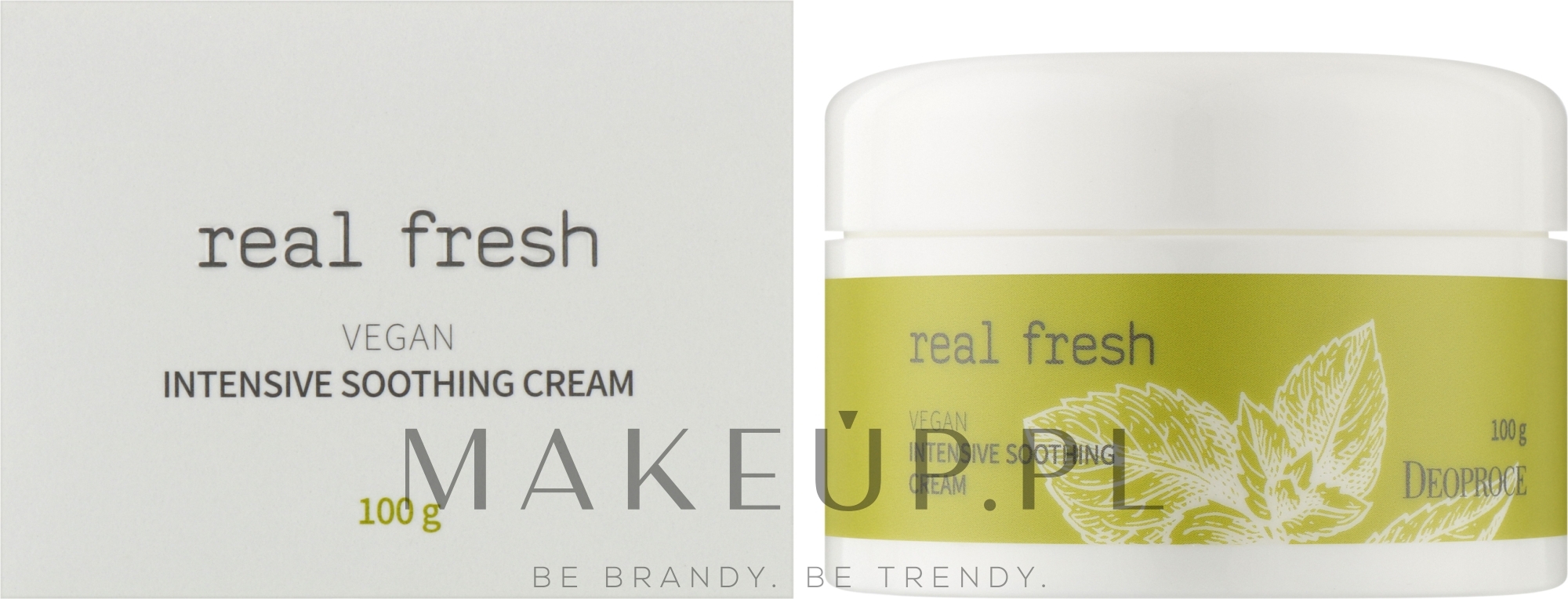 Krem do twarzy - Deoproce Real Fresh Vegan Intensive Soothing Cream — Zdjęcie 100 g