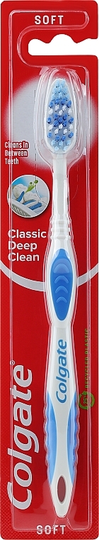 Miękka szczoteczka do zębów, błękitna - Colgate Classic Deep Clean — Zdjęcie N1