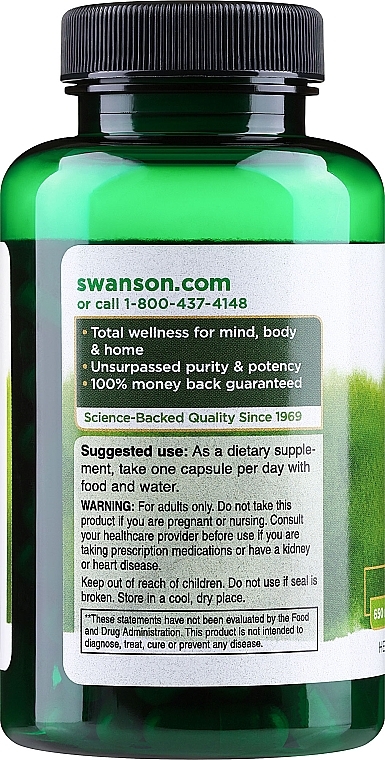 Kapsułki Pietruszka, 650 mg - Swanson Parsley Capsules — Zdjęcie N2