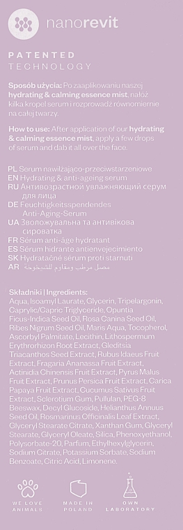 Nawilżająco-przeciwwyważeniowe serum do twarzy - Paese Hydrating & Anti-Ageing Serum — Zdjęcie N3