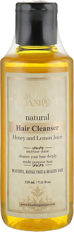 Naturalny ziołowy szampon ajurwedyjski Miód i cytryna - Khadi Organique Hair Cleanser Honey And Lemon Juice — Zdjęcie N1