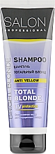 Kup Fioletowy szampon neutralizujący żółte tony do włosów blond - Salon Professional Hair Shampoo Anti Yellow Total Blonde