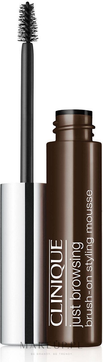 Koloryzujący mus do brwi - Clinique Just Browsing Brush-On Styling Mousse — фото Black Brown