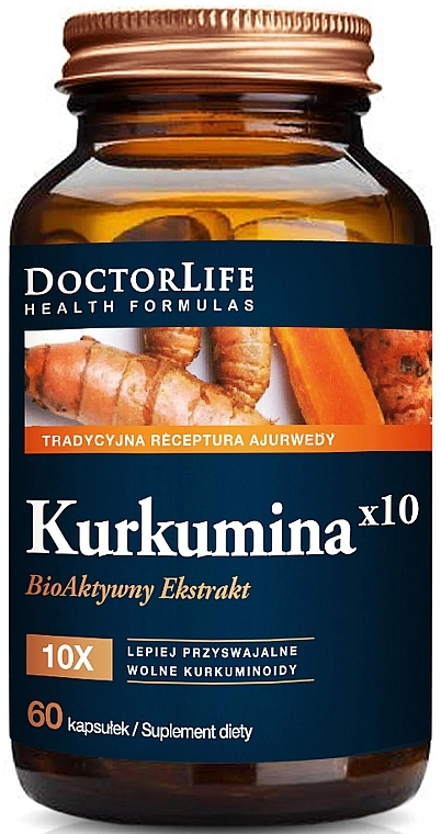 PRZECENA! Suplement diety Kurkumina, 60 szt. - Doctor Life Kurkumina x10 * — Zdjęcie N1