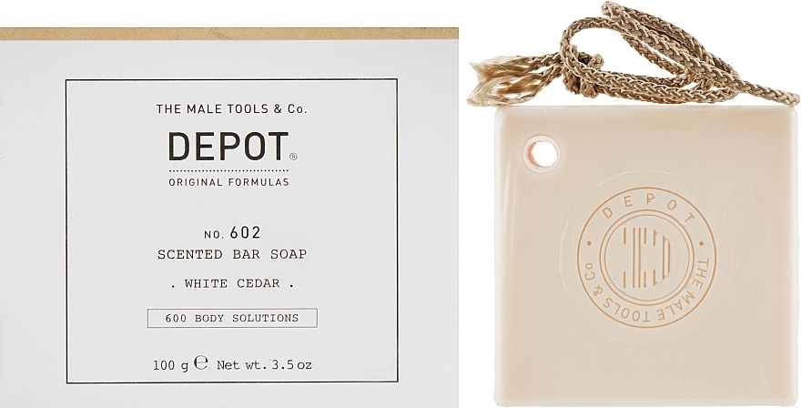 Mydło do ciała Biały cedr - Depot Body Solutions № 602 Scented Bar Soap White Cedar — Zdjęcie N1