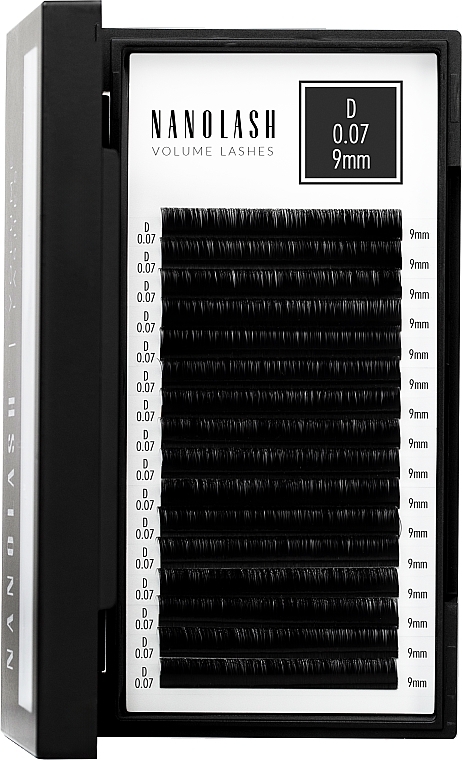 Sztuczne rzęsy D, 0.07 (9 mm) - Nanolash Volume Lashes — Zdjęcie N3