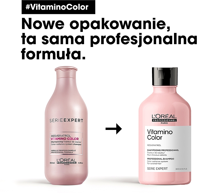 Witaminowy szampon do włosów farbowanych - L'Oreal Professionnel Serie Expert Vitamino Color Resveratrol Shampoo — Zdjęcie N4