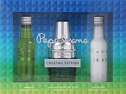 Pepe Jeans Cocktail Edition For Him - Zestaw (edt/30ml + f/sh/balm/50ml + sh/gel/50ml) — Zdjęcie N1