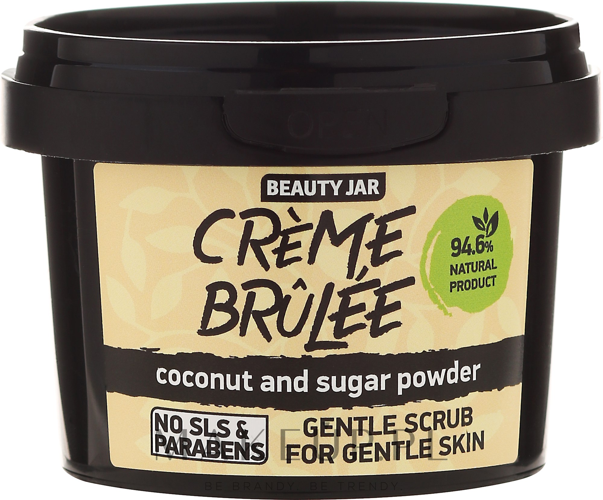 Delikatny scrub do twarzy do skóry delikatnej Crème brûlée - Beauty Jar Coconut And Sugar Powder Gentle Scrub — Zdjęcie 120 g