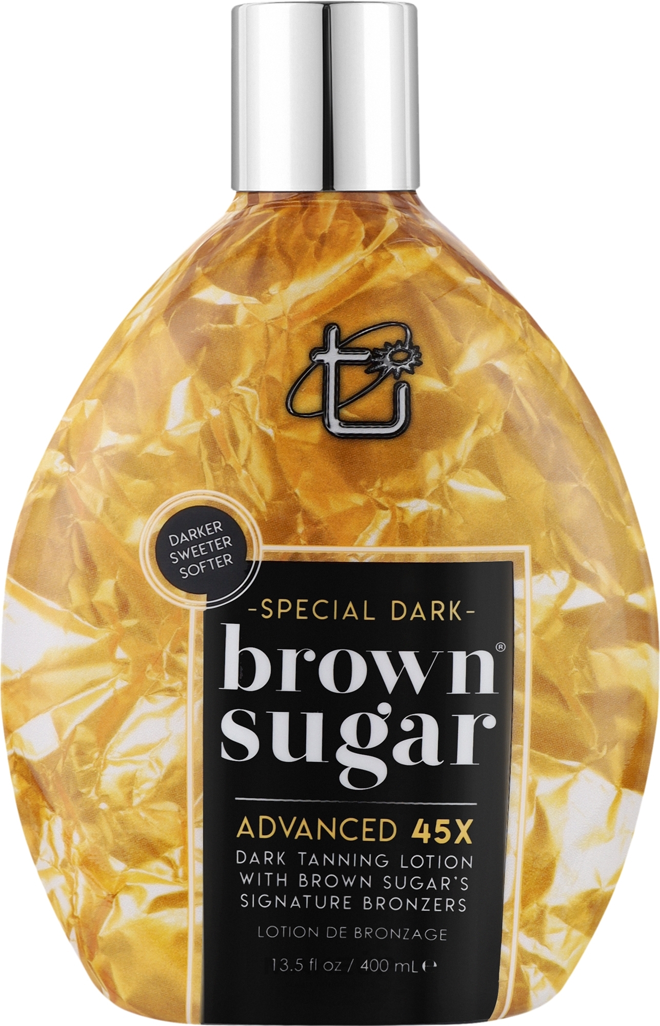 Krem do solarium z biobronzerami, minerałami i efektem ujędrniającym - Brown Sugar Special Dark Brown Sugar 45X — Zdjęcie 400 ml