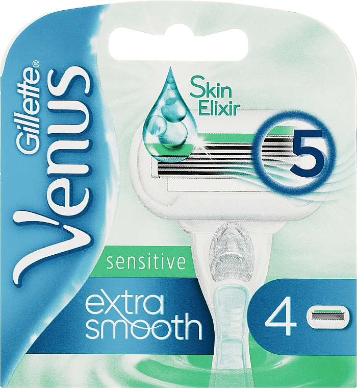 Wymienne wkłady do golenia, 4 szt. - Gillette Venus Extra Smooth Sensitive — Zdjęcie N1