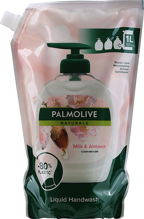 Kremowe mydło w płynie do rąk Mleko i Migdał zapas 1l - Palmolive Naturals Milk & Almond  — Zdjęcie N3