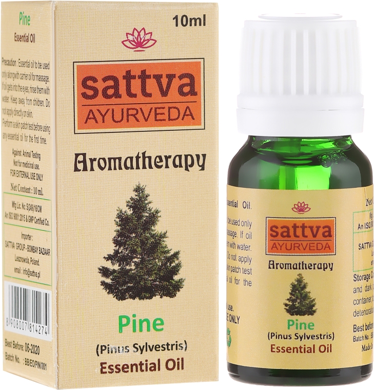 Olejek sosnowy - Sattva Ayurveda Aromatherapy Pine Essential Oil — Zdjęcie N1