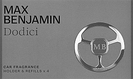 Zestaw - Max Benjamin Car Fragrance Dodici Gift Set (dispenser + refill/4pcs) — Zdjęcie N1