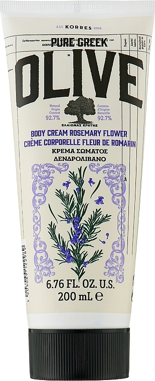 Nawilżający krem do ciała z oliwą z oliwek Kwiat rozmarynu - Korres Pure Greek Olive Rosemary Flower Body Cream