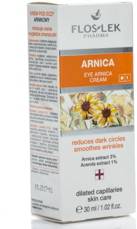 Arnikowy krem pod oczy - Floslek Eye Arnica Cream — Zdjęcie N2