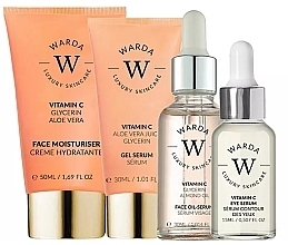 Kup Zestaw - Warda Skin Glow Boost Vitamin C (f/cr/50ml + gel/ser/30ml + oil/ser/30ml + eye/ser/15ml)