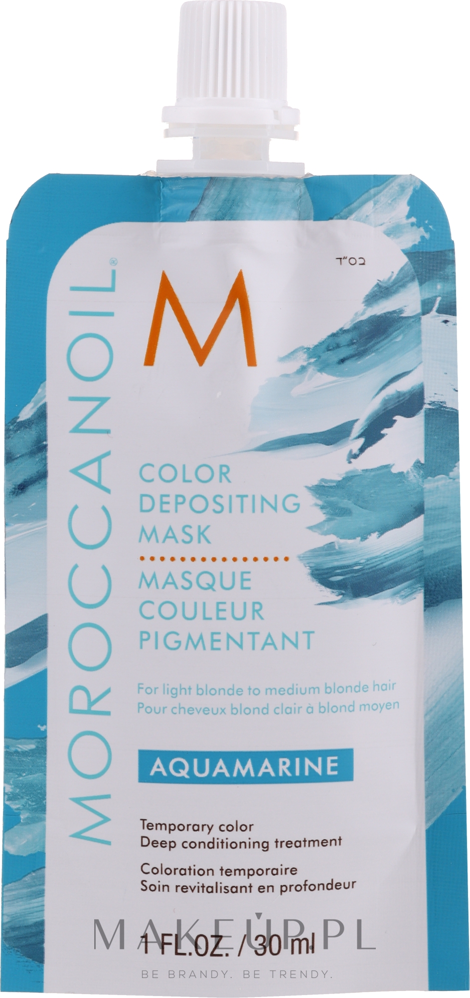 Koloryzująca maska do włosów, 30 ml - MoroccanOil Color Depositing Mask — Zdjęcie Aquamarine