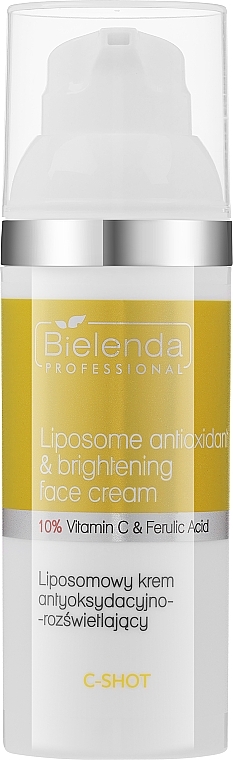 Liposomowy krem antyoksydacyjno-rozświetlający - Bielenda Professional C-Shot 10% Vitamin C & Ferulic Acid — Zdjęcie N1