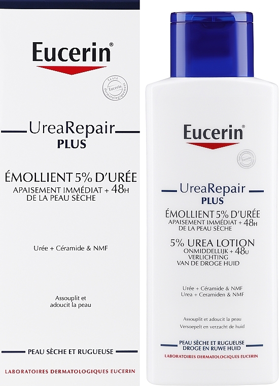 Lekki nawilżający lotion do ciała do skóry suchej - Eucerin UreaRepair PLUS Lotion 5% Urea — Zdjęcie N8