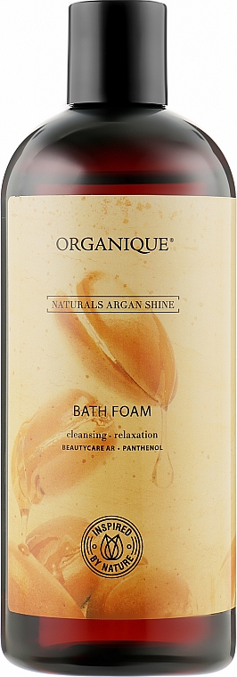 Pianka do kąpieli dla skóry suchej i wrażliwej - Organique Naturals Argan Shine Bath Foam — Zdjęcie N1
