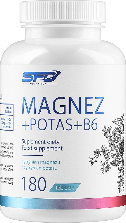 Suplement diety Magnez + Potas + B6 - SFD Nutrition Magnez + Potas + B6 — Zdjęcie N1