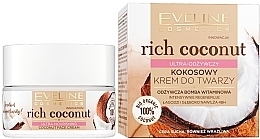 Ultraodżywczy kokosowy krem do twarzy - Eveline Cosmetics Rich Coconut — Zdjęcie N1