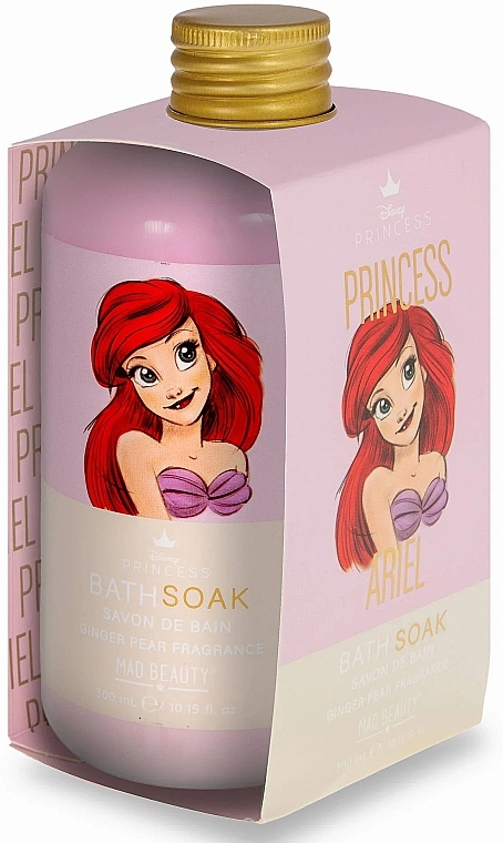 Pianka do kąpieli Ariel - Mad Beauty Pure Princess Ariel Bath Soak Ginger & Pear — Zdjęcie N1