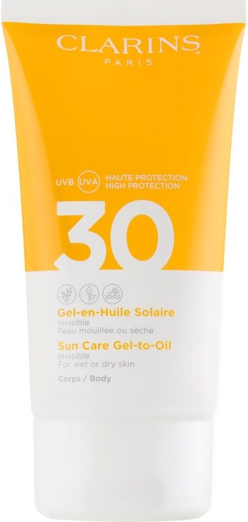 Przeciwsłoneczny żel-olejek do ciała do skóry suchej i mokrej SPF 30 - Clarins Sun Care Gel-to-Oil — Zdjęcie N2