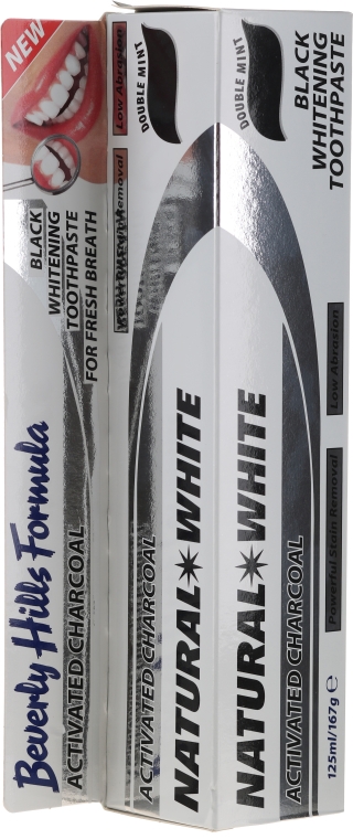 Delikatnie wybielająca pasta do zębów - Beverly Hills Formula Charcoal Black Natural White Toothpaste