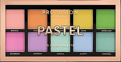 Paleta cieni do powiek - Profusion Cosmetics Pastel 10 Shades Eyeshadow Palette — Zdjęcie N1