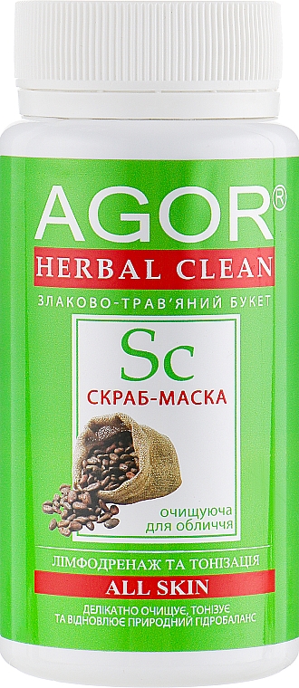 Tonizująca maseczka peelingująca do twarzy - Agor Herbal Clean All Skin — Zdjęcie N1