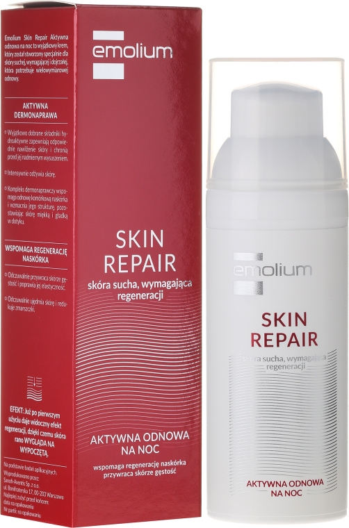 Aktywna odnowa na noc do skóry suchej i wymagającej regeneracji - Emolium Skin Repair Cream — Zdjęcie N1