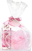 Kup Zestaw - Accentra Heart Cascade Magnolia Dream Gift Set (sh/gel/200ml + washcloth/1pcs)