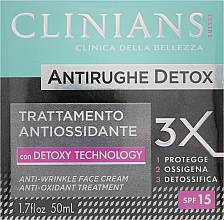 Kup Przeciwzmarszczkowy krem do twarzy - Clinians Antirughe Detox Face Cream SPF 15