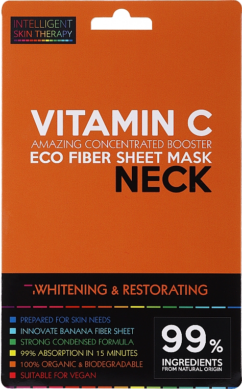 Ekspresowa maska na szyję z witaminą C - Beauty Face IST Whitening & Restorating Neck Mask Vitamin C — Zdjęcie N1