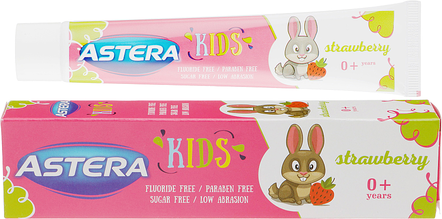 Pasta do zębów o smaku truskawkowym - Astera Kids With Strawberry — Zdjęcie N1