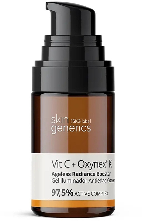 Skoncentrowany żel rozświetlający, przeciwdziałający efektom starzenia - Skin Generics Concentrated Anti-Aging Brightening Gel Vit C + Oxynex K — Zdjęcie N2