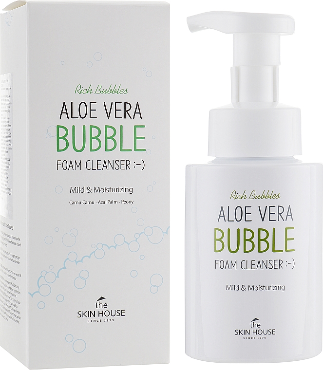 Nawilżająca pianka do mycia twarzy z aloesem - The Skin House Aloe Vera Bubble Foam Cleanser