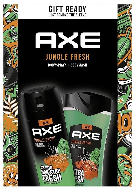 Zestaw - Axe Jungle Fresh Gift Ready (deo/150ml + sh/gel/250ml) — Zdjęcie N1