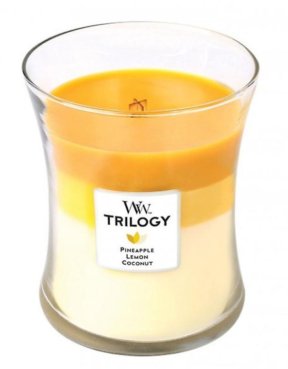 Świeca zapachowa w szkle - WoodWick Hourglass Trilogy Candle Fruits of Summer — Zdjęcie N1