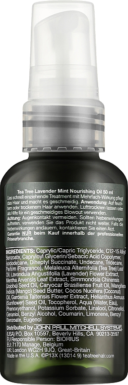 Nawilżający olejek do włosów - Paul Mitchell Tea Tree Lavender Mint Nourishing Oil — Zdjęcie N2