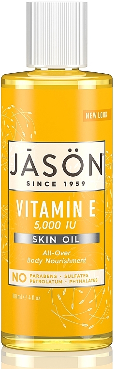 Odżywczy olejek do ciała z witaminą E - Jason Natural Cosmetics All-Over Body Nourishment Vitamin E Skin Oil — Zdjęcie N1