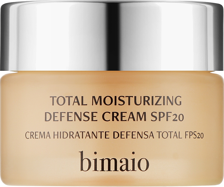 Nawilżający krem ochronny do twarzy SPF20 - Bimaio Total Moisturizing Defense Cream