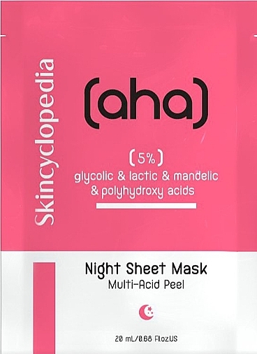 Maseczka do twarzy z kwasami AHA i PHA 5% - Skincyclopedia Sheet Mask — Zdjęcie N1