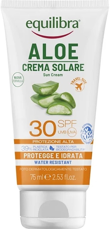 Filtr przeciwsłoneczny - Equilibra Aloe Sun Cream SPF30 — Zdjęcie N1