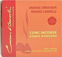 Pomarańczowe i cynamonowe kadzidełka w stożkach - Maroma Encens d'Auroville Cone Incense Orange Cinnamon — Zdjęcie N1