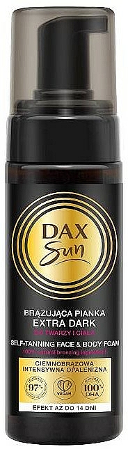 Brązująca pianka do twarzy i ciała - Dax Sun Face And Body Bronzing Foam Extra Dark	 — Zdjęcie N1